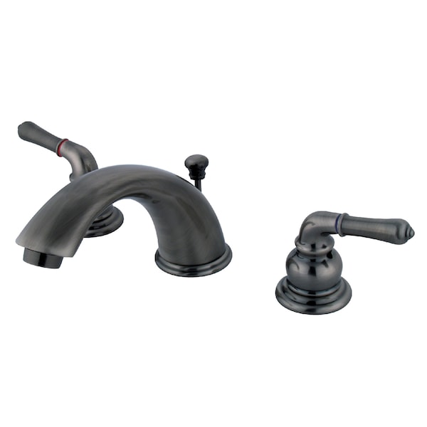 Widespread Bathroom Faucet, Black Stainless